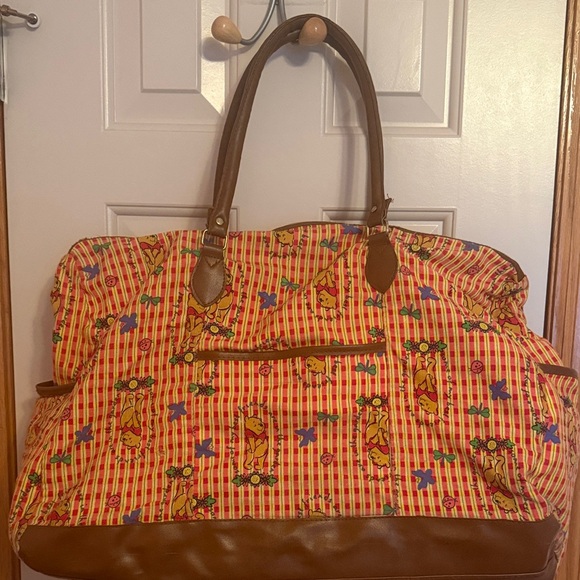 Vintage Winnie the Pooh Yellow and Pink Tote Bag - Picture 2 of 16